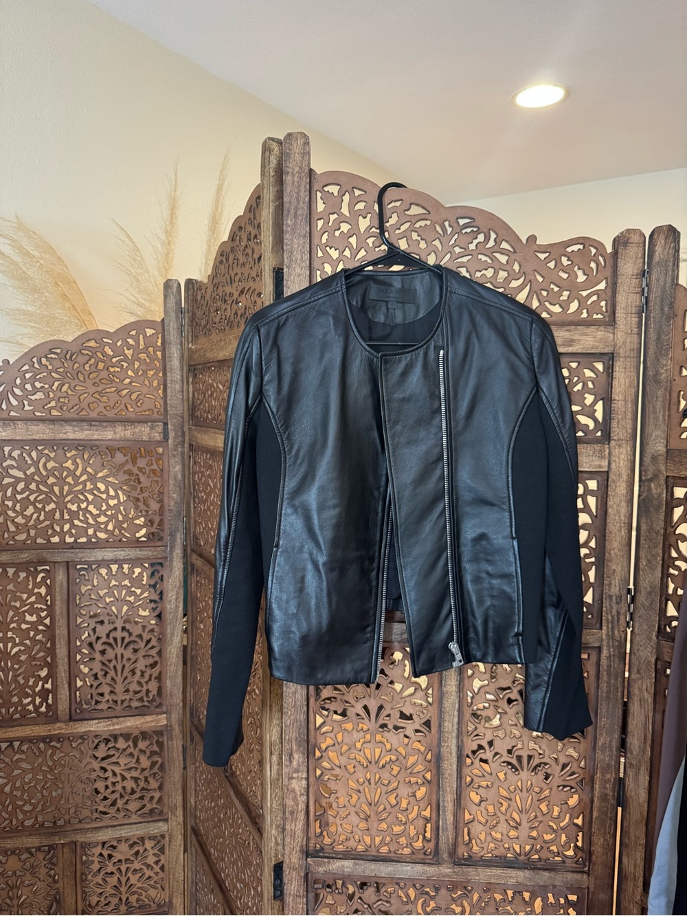 Rag & Bone Harrison Moto Lamb Leather Zip Jacket - Picture 2 of 4